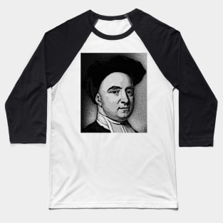 George Berkeley Black And White Portrait | George Berkeley Artwork 2 Baseball T-Shirt